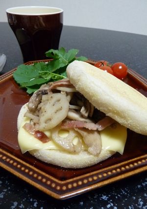 れんこんとまいたけのきんぴら♪-レシピのメイン写真