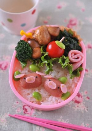こぶたウインナーのお弁当-レシピのメイン写真