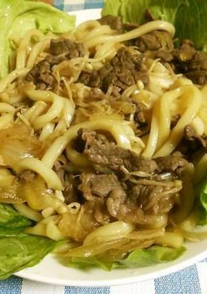 ★手抜き万歳★すき焼き風肉うどん-レシピのメイン写真