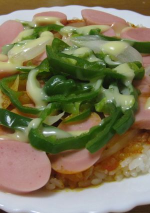 レンジで簡単☆ごはんピザ-レシピのメイン写真
