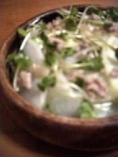 大根+カイワレのサラダ・そぼろdressing-レシピのメイン写真