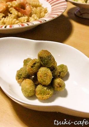 ワインのお供に☆オリーブの肉詰め　衣揚げ-レシピのメイン写真