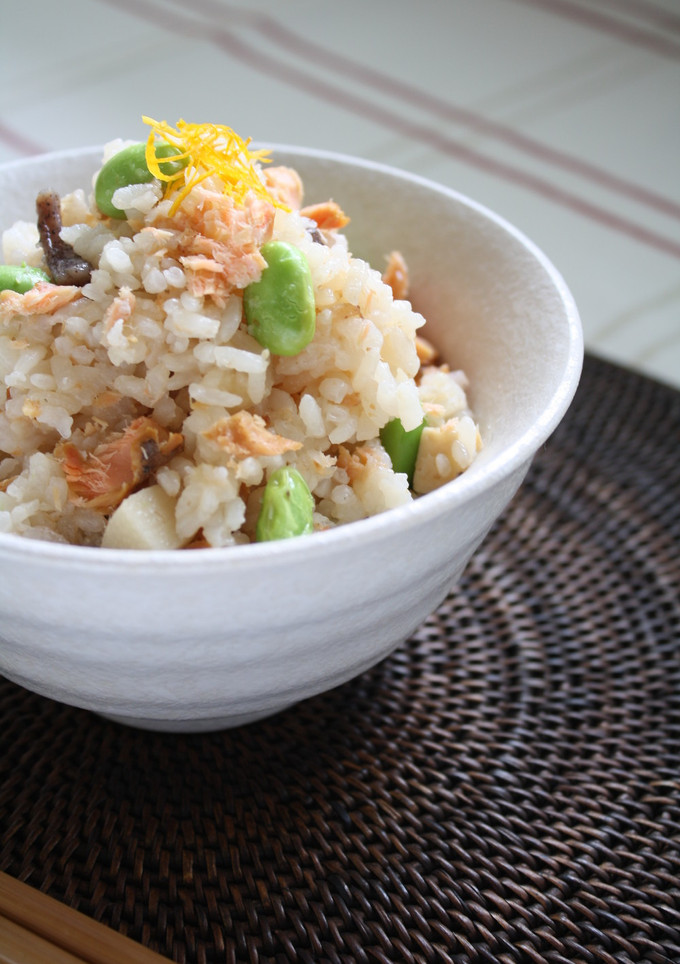 鮭と枝豆の炊き込みご飯-レシピのメイン写真