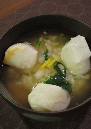 七草粥ならぬ焼き餅入りあんかけ野菜粥-レシピのメイン写真