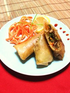 青椒肉絲風味の春巻き-レシピのメイン写真