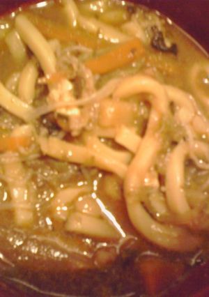 すき焼きの残り汁でリメイクカレーうどん-レシピのメイン写真