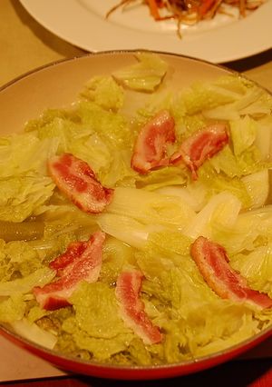 白菜とネギとベーコン ルクルーゼ煮-レシピのメイン写真