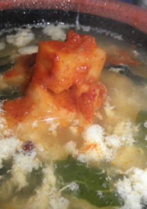 ダシダで簡単インスタント卵とじキムチ雑炊-レシピのメイン写真