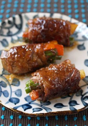 野菜ぎっしりヘルシービーフ照り巻き-レシピのメイン写真