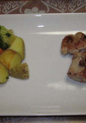 鶏肉ローズマリー焼き☆温野菜を添えて☆-レシピのメイン写真