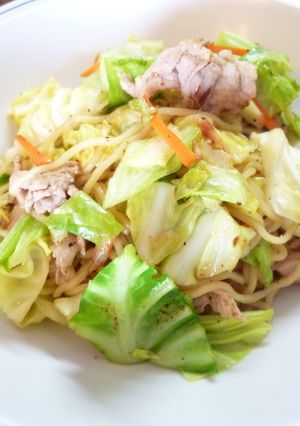 野菜たっぷり塩ヤキソバ(*^-ﾟ)v-レシピのメイン写真