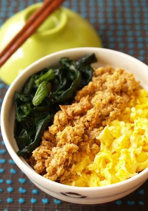 高野豆腐のトマチキ３色そぼろごはん-レシピのメイン写真