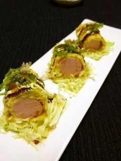 おさかなソーセージのお好み風卵巻き-レシピのメイン写真