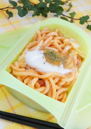 シリコンスチーマーで♪ケチャたまうどん✿-レシピのメイン写真