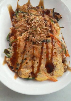 冷蔵庫一掃セール!!!冷飯お好み焼き-レシピのメイン写真