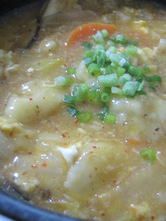 たっぷり野菜キムチすいとん-レシピのメイン写真