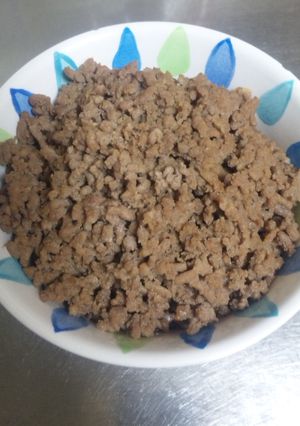簡単☆ごはんの友♫合びき肉のそぼろ炒-レシピのメイン写真