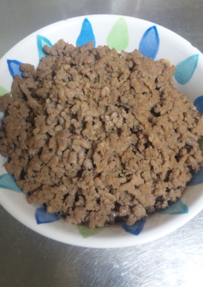 簡単☆ごはんの友♫合びき肉のそぼろ炒-レシピのメイン写真
