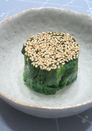 法連草のお浸し＊レンジで灰汁抜き青菜茹で-レシピのメイン写真