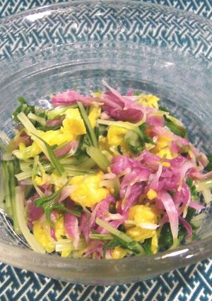 もって(食用菊)お浸し♪散らからない裏技-レシピのメイン写真