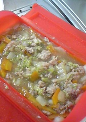 ルクエで白菜と鳥挽き肉のあんかけ☆-レシピのメイン写真