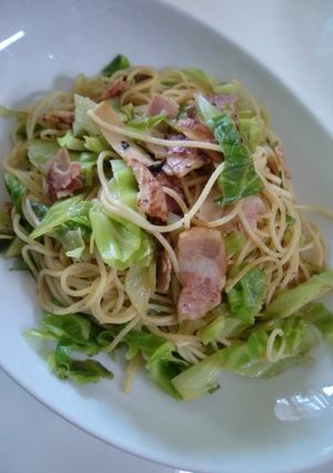 簡単！キャベツとベーコンのあっさりパスタ-レシピのメイン写真