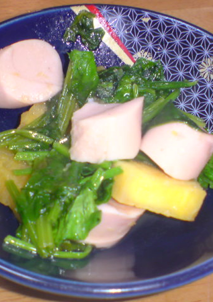 ほうれん草とさつまいもの煮物-レシピのメイン写真
