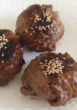 ラップでかんたん肉巻きおにぎり-レシピのメイン写真