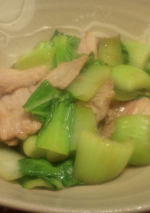 時短!豚バラ肉と青梗菜の炒め-レシピのメイン写真