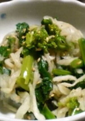 簡単!切り干し大根&菜の花のゴマ酢和え-レシピのメイン写真