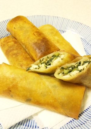 春菊と鶏胸肉の*梅しそ春巻き-レシピのメイン写真