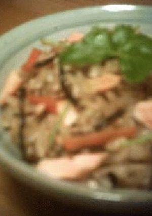 鮭＋塩昆布の炊き込みご飯-レシピのメイン写真