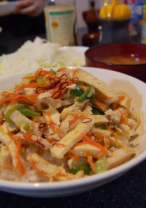 茹で鶏胸肉と細切り野菜のナンプラー風味丼-レシピのメイン写真