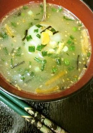 とろとろ生姜もち茶漬け☆酒粕入り-レシピのメイン写真