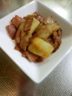 *お弁当*ブロッコリーの茎とベーコン炒め-レシピのメイン写真