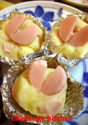 おさかなのソーセージでポテチーうさぎ丸♪-レシピのメイン写真
