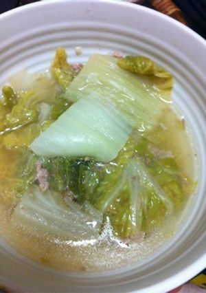 白菜とひき肉の生姜スープ-レシピのメイン写真