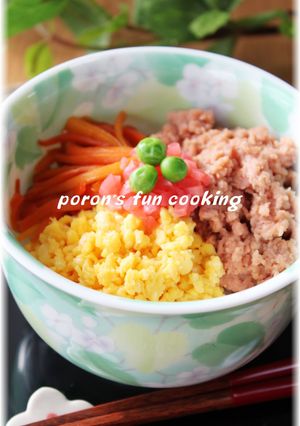 ✿おさかなソーセージの三色そぼろ丼✿-レシピのメイン写真