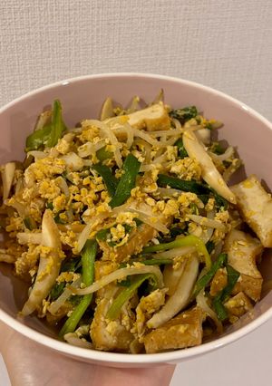 節約レシピ！厚揚げと卵の野菜炒め-レシピのメイン写真