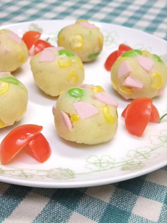 カラフル☆*★ポテサラボール-レシピのメイン写真