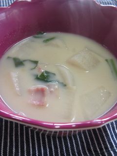 ☆かぶとベーコンの豆乳スープ☆-レシピのメイン写真