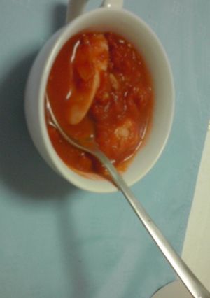 スパゲティーにもなる魚肉トマトスープ-レシピのメイン写真