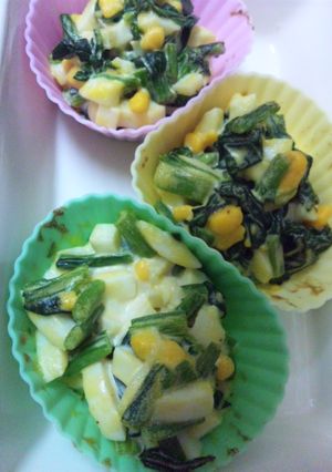 お弁当に。ほうれん草とゆで卵のマヨ焼き?-レシピのメイン写真