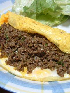 キーマカレーのオムレツ-レシピのメイン写真