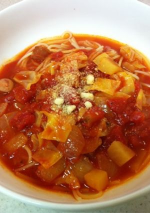 ミネストローネ風トマトスープのパスタ-レシピのメイン写真