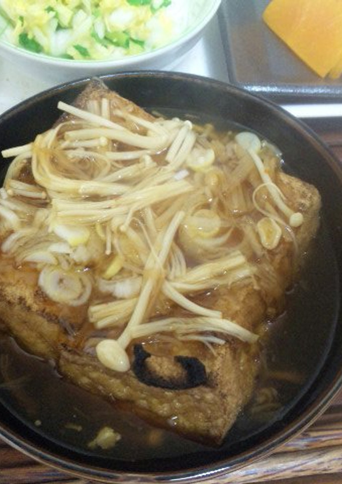 ﾚﾝｼﾞで10分★厚揚げのなめたけ餡かけ-レシピのメイン写真