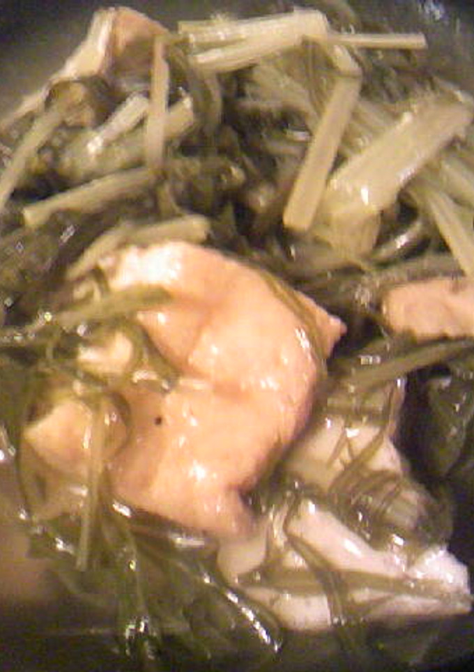 簡単：厚揚げと水菜の白だし生姜あんかけ煮-レシピのメイン写真