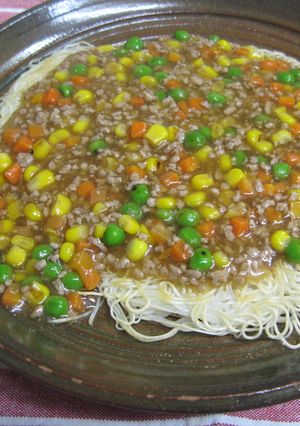 あんかけかた焼きそば風そうめん-レシピのメイン写真