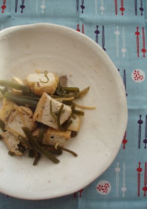 くき若芽とがんもどきの炒め物-レシピのメイン写真