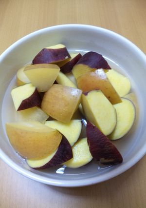 繊維たっぷり☆簡単さつま芋とりんごの煮物-レシピのメイン写真